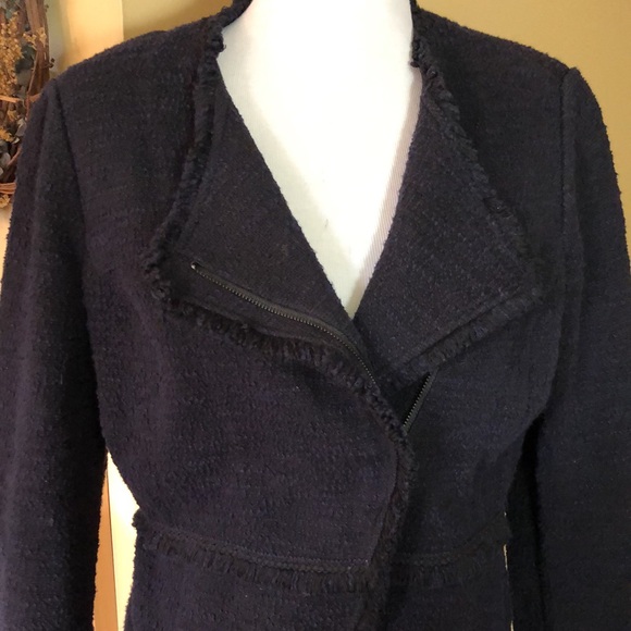 WHBM Whitehouse Blackmarket size Small Slight peplum Side-Zipper Front Career - Picture 7 of 16